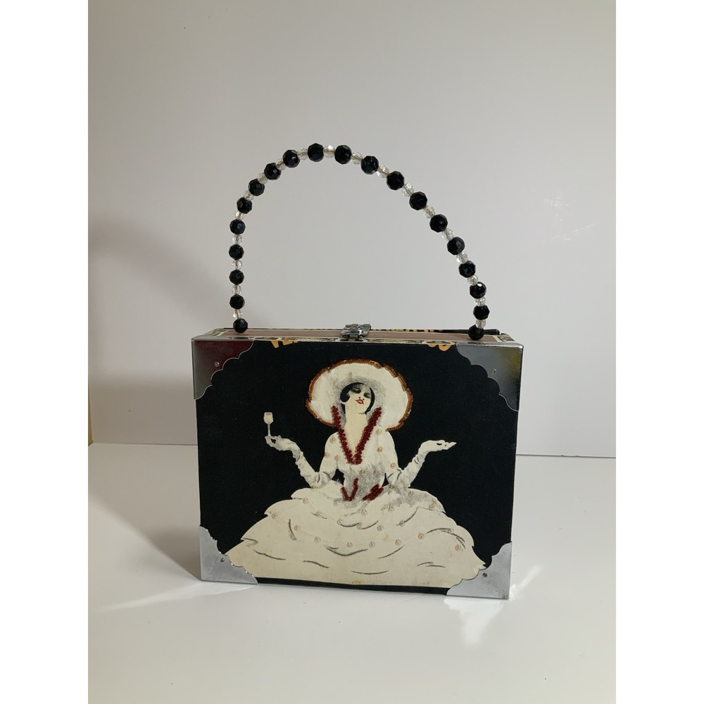 Vintage Vermouth Bianco Branciano Woman Party Handbag Purse